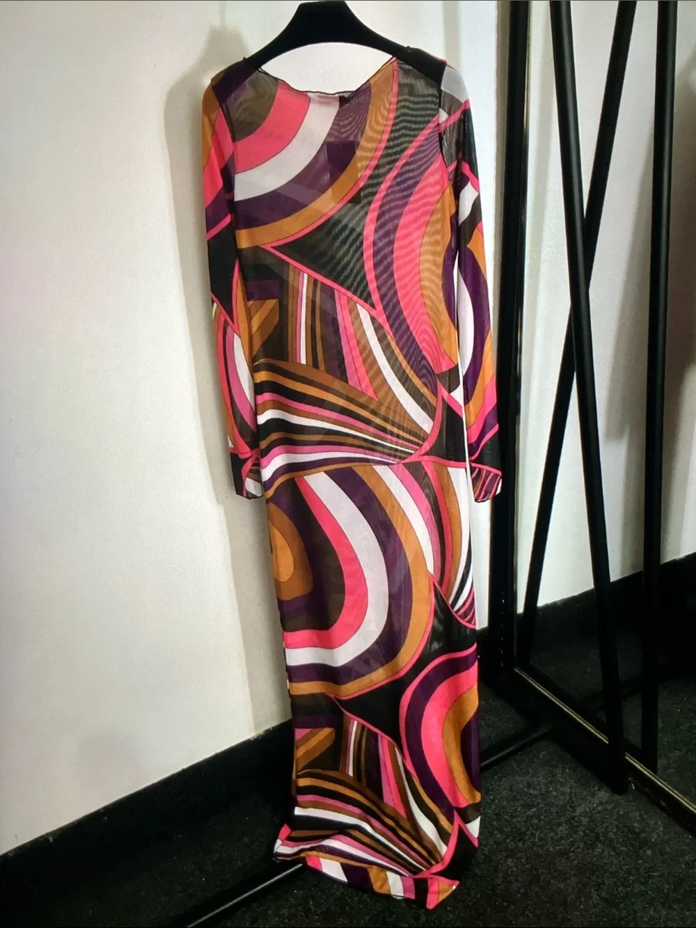 Emilio Pucci Multicolor Geometric Print Maxi Dress - Picture 1 of 8